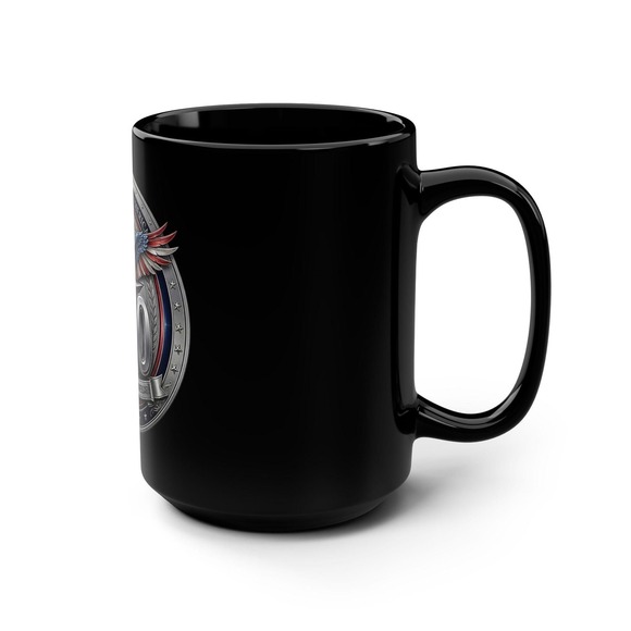 250th USofA Semiquincentennial Anniversary |15oz Black Ceramic Mug  Eagle Emblem - Picture 6 of 10